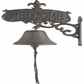 Inart 3-70-798-0080 Καμπάνα Welcome 22x4x26cm