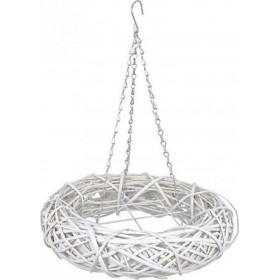 Inart 3-70-823-0064 Στεφάνι Λευκό 45x45x10/50