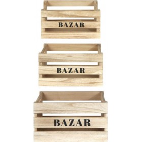 The Home Deco Factory HD3904 Καφάσι Ξύλινο 40x30x22cm Σετ 3τμχ