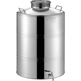 Metal Box Δοχείο Inox 38B180 με Βιδωτό Καπάκι 50lt