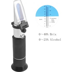 Διαθλασίμετρο για βαθμούς αλκοόλ των χυμό σταφυλιών 0-40% Brix 0~25% - THE01514