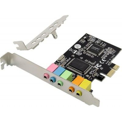 Powertech ​Εσωτερική PCI Express Κάρτα Ήχου 5.1 σε Ασημί χρώμα ST17