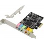Powertech ​Εσωτερική PCI Express Κάρτα Ήχου 5.1 σε Ασημί χρώμα ST17