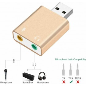 Εξωτερική USB Κάρτα Ήχου 7.1 σε Χρυσό χρώμα 06.004.0067