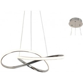 Aca Μοντέρνο Κρεμαστό Φωτιστικό με Ενσωματωμένο LED σε Ασημί ΧρώμαΚωδικός: HM92LEDP48CH 