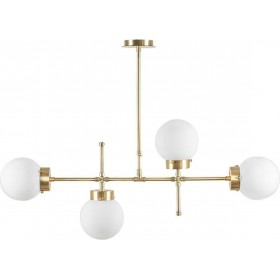 Pakoworld PWL-0156 Μοντέρνο Κρεμαστό Φωτιστικό Πολύφωτο με 4 Λαμπτήρες E27 σε Χρυσό ΧρώμαΚωδικός: 099-000079 