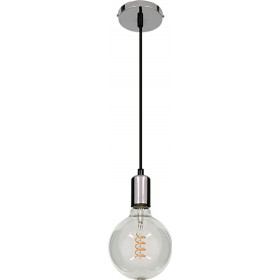 GloboStar Lumi Μοντέρνο Κρεμαστό Φωτιστικό Μονόφωτο με Ντουί E27 σε Ασημί ΧρώμαΚωδικός: 99423 