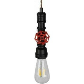 GloboStar Spout Μοντέρνο Κρεμαστό Φωτιστικό Μονόφωτο με Ντουί E27 σε Μαύρο ΧρώμαΚωδικός: 01415 