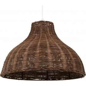 GloboStar Mayotte Vintage Κρεμαστό Φωτιστικό Μονόφωτο Καμπάνα με Ντουί E27 σε Καφέ ΧρώμαΚωδικός: 00725 