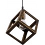 GloboStar Cube Μοντέρνο Κρεμαστό Φωτιστικό Μονόφωτο με Ντουί E27 σε Μπρούτζινο ΧρώμαΚωδικός: 00803 