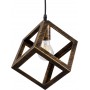 GloboStar Cube Μοντέρνο Κρεμαστό Φωτιστικό Μονόφωτο με Ντουί E27 σε Μπρούτζινο ΧρώμαΚωδικός: 00803 