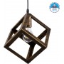 GloboStar Cube Μοντέρνο Κρεμαστό Φωτιστικό Μονόφωτο με Ντουί E27 σε Μπρούτζινο ΧρώμαΚωδικός: 00803 