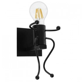 GloboStar Joyce Μοντέρνο Φωτιστικό Τοίχου με Ντουί E27 σε Μαύρο Χρώμα Πλάτους 12cmΚωδικός: 01388 