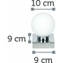Inlight 43420-1 Μοντέρνο Φωτιστικό Τοίχου με Ντουί G9 σε Λευκό Χρώμα Χρώμιο Πλάτους 10cm