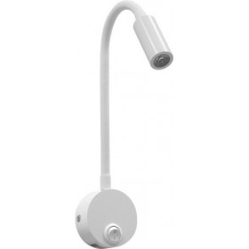 GloboStar Reading Μοντέρνο Φωτιστικό Τοίχου με Ενσωματωμένο LED και Θερμό Λευκό Φως σε Λευκό Χρώμα 3W 2700K με Ρυθμιζόμενο Σώμα 