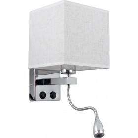 GloboStar Μοντέρνο Φωτιστικό Τοίχου με Ντουί E27 σε Λευκό Χρώμα Πλάτους 17cmΚωδικός: 01495 