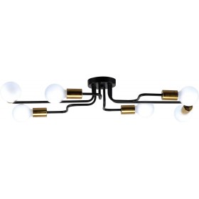 Home Lighting Miles Μοντέρνα Μεταλλική Πλαφονιέρα Οροφής με Ντουί E27 σε Μαύρο χρώμα 83cmΚωδικός: 77-8098 