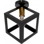 GloboStar Cube Μοντέρνα Μεταλλική Πλαφονιέρα Οροφής με Ντουί E27 σε Μαύρο χρώμα 25cmΚωδικός: 00799 
