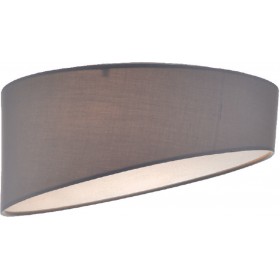 Aca Μοντέρνα Υφασμάτινη Πλαφονιέρα Οροφής με Ντουί E27 σε Γκρι χρώμα 40cmΚωδικός: AD8030PG 
