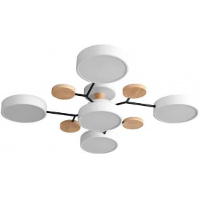 Powertech Μοντέρνα Μεταλλική Πλαφονιέρα Οροφής με Ενσωματωμένο LED σε Λευκό χρώμαΚωδικός: HLL-0044 