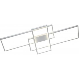 Inlight Μοντέρνα Μεταλλική Πλαφονιέρα Οροφής με Ενσωματωμένο LED σε Ασημί χρώμα 100cmΚωδικός: 6159-CH 