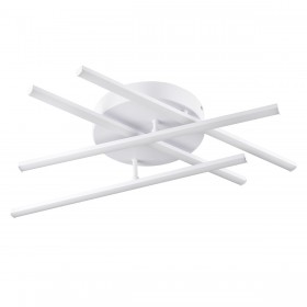 GloboStar Draco Μοντέρνα Μεταλλική Πλαφονιέρα Οροφής με Ενσωματωμένο LED σε Λευκό χρώμα 60cmΚωδικός: 61096 