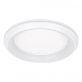 GloboStar Melina Μοντέρνα Πλαστική Πλαφονιέρα Οροφής με Ενσωματωμένο LED σε Λευκό χρώμα 48cmΚωδικός: 61041 