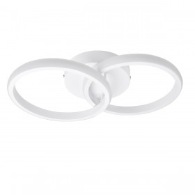 GloboStar Cora Μοντέρνα Μεταλλική Πλαφονιέρα Οροφής με Ενσωματωμένο LED σε Λευκό χρώμα 36cmΚωδικός: 61059 