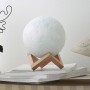 Διακοσμητικό Φωτιστικό Μοοn Light LED 15cm Αφής 3D σε Λευκό Χρώμα