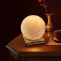 Διακοσμητικό Φωτιστικό Μοοn Light LED 15cm Αφής 3D σε Λευκό Χρώμα