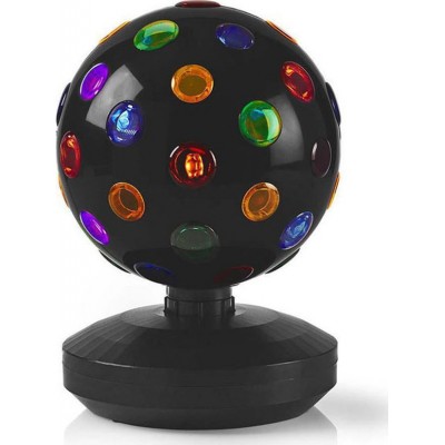 Nedis Multi-Colour Disco Ball 6W 550lm 20cm Διακοσμητικό Φωτιστικό με Φωτισμό RGB Party Light LED σε Μαύρο Χρώμα