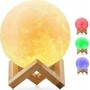 GloboStar Διακοσμητικό Φωτιστικό με Φωτισμό RGB Μοοn Light LED 3D Πολύχρωμο