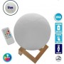 GloboStar Διακοσμητικό Φωτιστικό με Φωτισμό RGB Μοοn Light LED 3D Πολύχρωμο