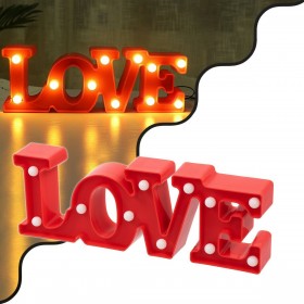 GloboStar Διακοσμητικό Φωτιστικό Love LED σε Κόκκινο Χρώμα GloboStar Διακοσμητικό Φωτιστικό Love LED σε Κόκκινο Χρώμα