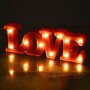 GloboStar Διακοσμητικό Φωτιστικό Love LED σε Κόκκινο Χρώμα