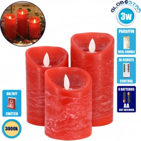 GloboStar Διακοσμητικό Φωτιστικό Κερί LED σε Κόκκινο Χρώμα GloboStar Διακοσμητικό Φωτιστικό Κερί LED σε Κόκκινο Χρώμα
