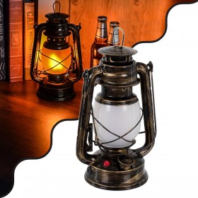 GloboStar Flame Effect Διακοσμητικό Φωτιστικό Φαναράκι LED σε Μπρούτζινο Χρώμα GloboStar Flame Effect Διακοσμητικό Φωτιστικό Φαναράκι LED σε Μπρούτζινο Χρώμα