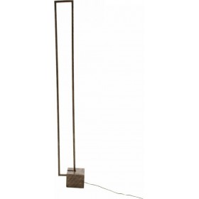 Pakoworld PWL-0941 Μοντέρνο Φωτιστικό Δαπέδου με Ενσωματωμένο LED και Θερμό Λευκό Φως σε Καφέ Χρώμα Ύψους 155cm και Μήκους 15cmΚ