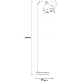 Pakoworld PWL-0068 Κλασικό Φωτιστικό Δαπέδου με Ντουί για Λαμπτήρα E27 σε Μαύρο Χρώμα Ύψους 120cm και Μήκους 17cmΚωδικός: 071-00