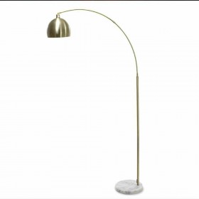 Pakoworld PWL-0024 Κλασικό Φωτιστικό Δαπέδου με Ντουί για Λαμπτήρα E27 σε Χρυσό Χρώμα Ύψους 194cm και Μήκους 35cmΚωδικός: 009-00