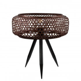 GloboStar Zorion Επιτραπέζιο Διακοσμητικό Φωτιστικό με Ντουί E27 σε Καφέ ΧρώμαΚωδικός: 00770 