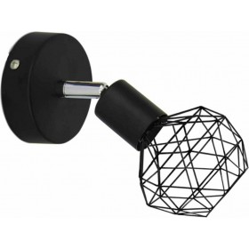 Aca Μονό Σποτ με Ντουί E14 σε Μαύρο Χρώμα Aca Μονό Σποτ με Ντουί E14 σε Μαύρο Χρώμα