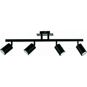 Inlight Σποτ με 4 Φώτα και Ντουί GU10 σε Μαύρο ΧρώμαΚωδικός: 9081-4 