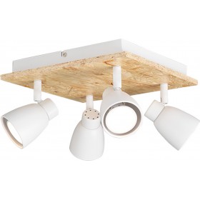Aca Σποτ με 4 Φώτα και Ντουί GU10 σε Λευκό Χρώμα