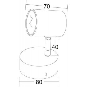Aca Μονό Σποτ με Ντουί GU10 σε Μαύρο Χρώμα Aca Μονό Σποτ με Ντουί GU10 σε Μαύρο Χρώμα