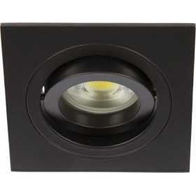 VK Lighting VK/03014G/B Τετράγωνο Μεταλλικό Χωνευτό Σποτ με Ντουί GU10 Κινούμενο σε Μαύρο χρώμα 9.3x9.3cmΚωδικός: 64173-059121 