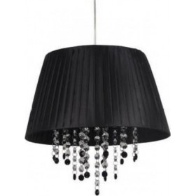 Aca Πολυέλαιος 3xE27 Ø35.4cm με Κρύσταλλα Μαύρος FMD701173