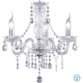 Trio Lighting Luster Πολυέλαιος 3xE14 με Κεράκια Διάφανος R11073000