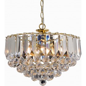 Aca Πολυέλαιος 3xE14 Ø5cm Χρυσός Ακρυλικός SF175323PG