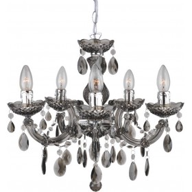 Aca Πολυέλαιος 5xE14 Ø46cm με Κεράκια Διάφανος SF3505PSM